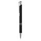 aerial view a black/blue ink tres - chic softy laser engraved metal pen, image 1 of 2