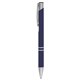 aerial view a blue/black ink tres - chic softy laser engraved metal pen, image 1 of 2
