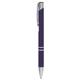 aerial view a dark purple/black ink tres - chic softy laser engraved metal pen, image 1 of 2