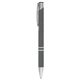 aerial view a taupe/black ink tres - chic softy laser engraved metal pen, image 1 of 2