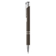 aerial view a taupe/blue ink tres - chic softy laser engraved metal pen, image 1 of 2