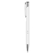 aerial view a white/blue ink tres - chic softy laser engraved metal pen, image 1 of 2