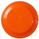 aerial view a orange eco - friendly small flying disc frisbee - made in usa, image 1 of 2
