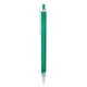 aerial view a frosted green slim click translucent pen, image 1 of 3