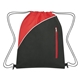 aerial view a black with red accents non - woven peyton sports pack, image 1 of 2