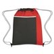 aerial view a red non - woven pocket sports pack, image 1 of 3