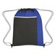 aerial view a royal blue non - woven pocket sports pack, image 1 of 3