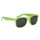 aerial view a lime green malibu uv400 sunglasses, image 1 of 3