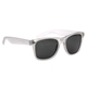 aerial view a frosted white malibu uv400 sunglasses, image 1 of 3