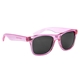 aerial view a translucent pink malibu uv400 sunglasses, image 1 of 3