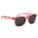aerial view a translucent orange malibu uv400 sunglasses, image 1 of 3