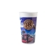 aerial view a white 32 oz classic smooth walled plastic stadium cup with our realcolor360 imprint, image 1 of 2
