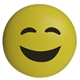 aerial view a yellow happy face emoji stress reliever, image 1 of 4