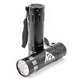 a black 9 led flashlight with strap
