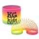 a rainbow plastic rainbow slinky