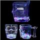 a clear led 14 oz plastic skull mug cup