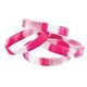 a pink silicone awareness bracelet