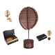 a brown playableart wood golden angle helicone spinner to transform and relax