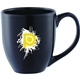 aerial view a navy blue zapata 15 oz ceramic mug, image 1 of 2