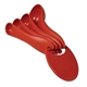 aerial view a red measuring spoon set, image 1 of 2