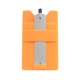 aerial view a orange silicone smart wallet with stylus stand, image 1 of 2