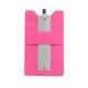 aerial view a pink silicone smart wallet with stylus stand, image 1 of 2