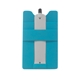 aerial view a teal silicone smart wallet with stylus stand, image 1 of 2
