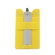 aerial view a yellow silicone smart wallet with stylus stand, image 1 of 2