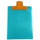 a orange clip & translucent aqua board 9 x 12 keep - it(tm) clipboard