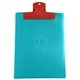 a red clip & translucent aqua board 9 x 12 keep - it(tm) clipboard