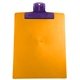 a translucent purple clip & orange board 9 x 12 keep - it(tm) clipboard