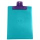 a translucent purple clip & translucent aqua board 9 x 12 keep - it(tm) clipboard