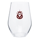 aerial view a clear concerto 19 oz stemless wine glass - clear, image 1 of 2