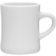 aerial view a white 10 oz diner mug - white, image 1 of 6