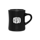 aerial view a black 10 oz diner mug - black, image 1 of 6