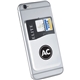 aerial view a white slim silicone card wallet, image 1 of 3