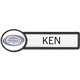a black pittsburgh reusable badge oval