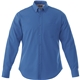 aerial view a blue (480) mens wilshire long sleeve button up shirt, image 1 of 3