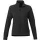 aerial view a black (995) womens okapi performance full zip knit jacket, image 1 of 4