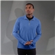 aerial view a new royal heather (561) mens taza performance knit quarter zip with thumb holes, image 1 of 6
