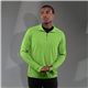 aerial view a apple heather (653) mens taza performance knit quarter zip with thumb holes, image 1 of 4