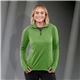 aerial view a apple heather (653) womens taza performance knit quarter zip with thumb holes, image 1 of 6