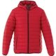 aerial view a team red (358) mens norquay insulated puffer jacket with hood, image 1 of 2