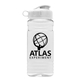 a clear bottle & white lid groove 20 oz tritan(tm) sports bottle with flip lid