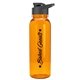 a transparent orange bottle & black lid the outdoorsman - 24 oz tritan(tm) bottle with drink thru lid