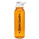 a transparent orange bottle & white lid the outdoorsman - 24 oz tritan(tm) bottle with drink thru lid