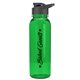 a transparent green bottle & black lid the outdoorsman - 24 oz tritan(tm) bottle with drink thru lid