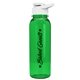 a transparent green bottle & white lid the outdoorsman - 24 oz tritan(tm) bottle with drink thru lid