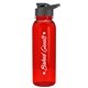 a transparent red bottle & black lid the outdoorsman - 24 oz tritan(tm) bottle with drink thru lid