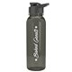 aerial view a transparent smoke bottle & black lid the outdoorsman - 24 oz tritan(tm) bottle with drink thru lid, image 1 of 2